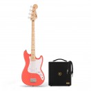 Squier Sonic Bronco Bass MN, Tahitian Coral & Eden Orbiter 8 Bass Combo Amp
