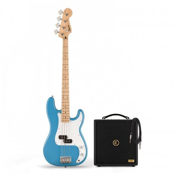 Squier Sonic Precision Bass MN, California Blue & Eden Orbiter 8 Combo Amplifier