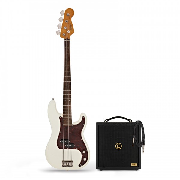 Squier Classic Vibe 60s Precision Bass LRL, Olympic White & Eden Orbiter 8 Combo