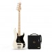 Squier Affinity Precision Bass PJ MN, Olympic White& Eden Orbiter 8 Bass Combo Verstärker