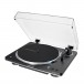 Audio Technica AT-LP70XBT Fully Automatic Bluetooth Turntable, Black and Silver Front View