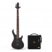 G4M 878 Bass Guitar, All Black & Eden Orbiter 8 Combo Amp