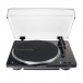 Audio Technica AT-LP70XBT Fully Automatic Bluetooth Turntable, Black and Silver Forward View