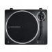 Audio Technica AT-LP70XBT Fully Automatic Bluetooth Turntable, Black and Silver Top View