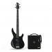 Yamaha TRBX174 Bass Guitar, Black & Eden Orbiter 8 Combo Amp