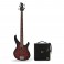 Yamaha TRBX174 Bass, Old Violin Sunburst & Eden Orbiter 8 Combo Amp
