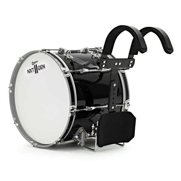 Premier NXT GEN Marching 16" x 14" Drum Corps Bass Drum, Black