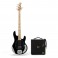 Sterling Stingray Ray4 Bass, Black & Eden Orbiter 8 Combo Amp