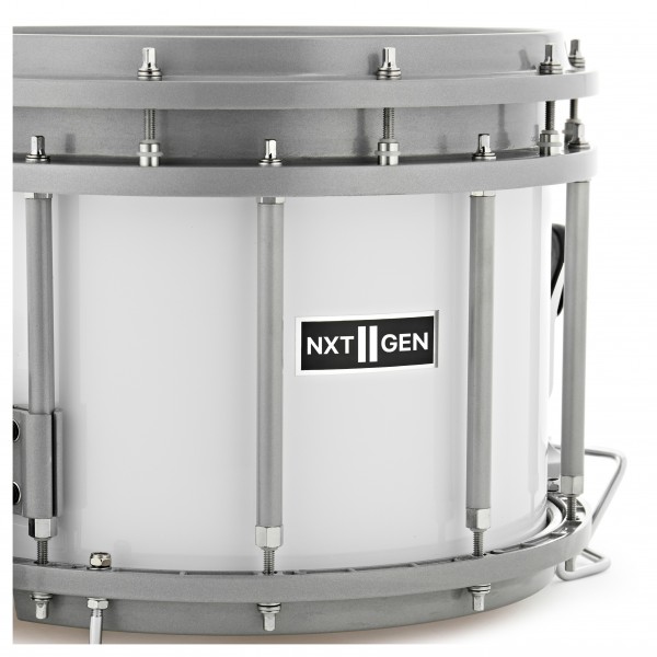 Premier NXT GEN Marching 13" x 10" High Tension Snare Drum, White
