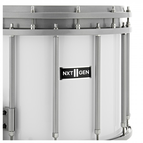 Premier NXT GEN Marching 14" x 12" High Tension Snare Drum, White