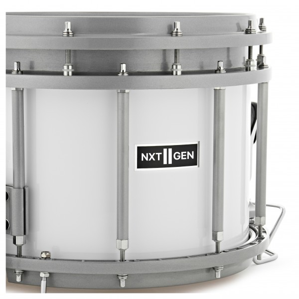 Premier NXT GEN Marching 14" x 12" High Tension Snare Drum & Top Snare, White
