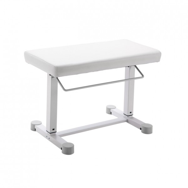 K&M 14080 Uplift Piano Bench, Imitation Leather, White