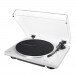 Audio Technica Giradischi AT-LP70XBT completamente automatico Bluetooth, bianco/argento