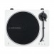 Audio Technica AT-LP70XBT Fully Automatic Bluetooth Turntable, White and Silver Top View