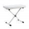 K&M 14077 Wide Keyboard Bench, Imitation Leather, White
