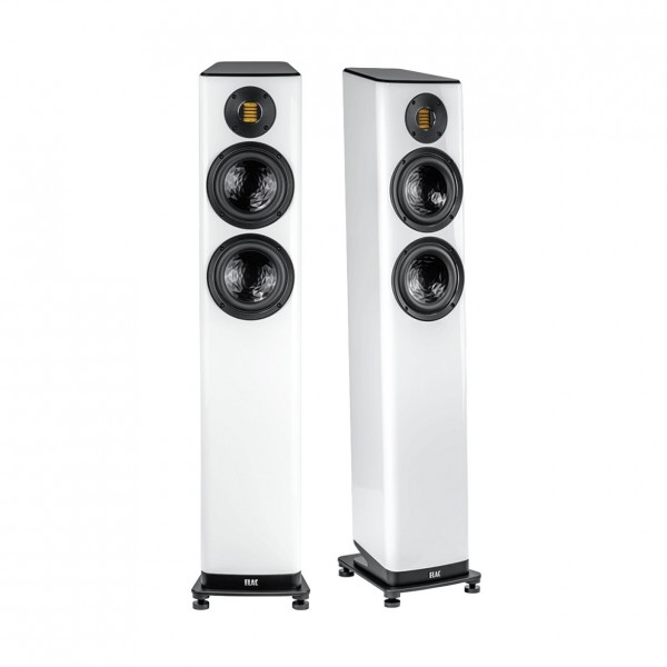 ELAC FS 407.2 Floorstanding Speaker (Pair), Gloss White