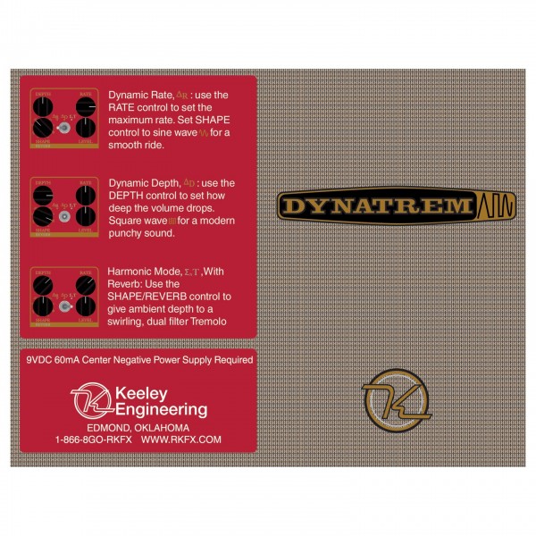 ギター Keeley DynaTrem tremolo Dynamic Tremolo Keeley DynaTrem - Keeley - Kostki - Sklep Guitar Center