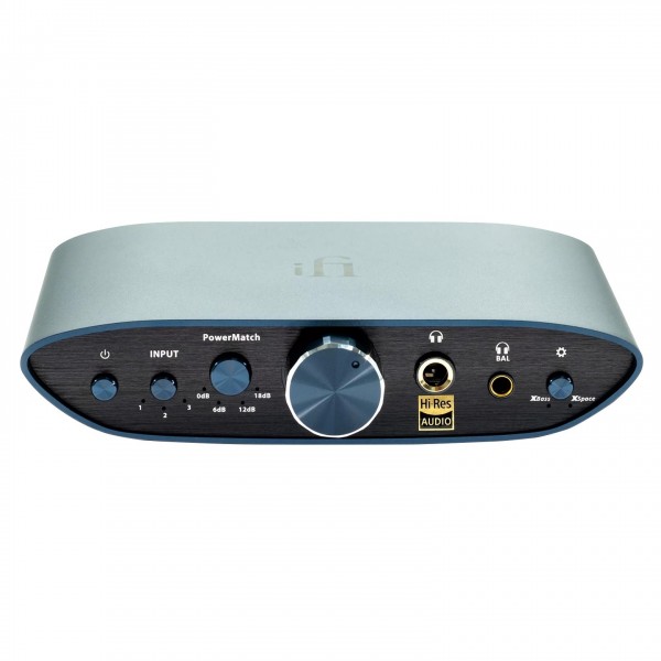 iFi Audio Zen CAN Signature Desktop Headphone Amplifier, Blue Front View