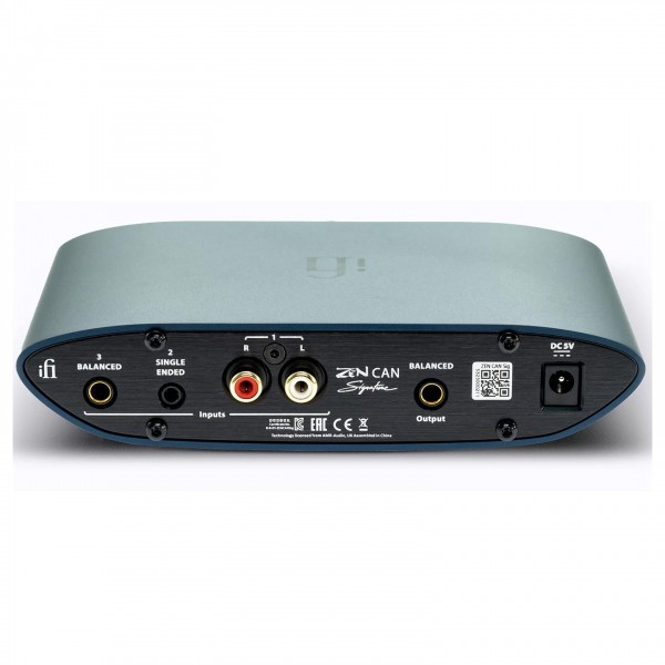 iFi Audio Zen CAN Signature Desktop Headphone Amplifier, Blue Back View