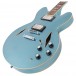 Vintage VSA550 Pretender Semi Hollow, Gun Hill Blue