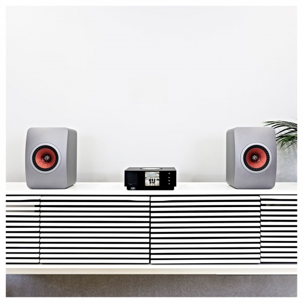 Naim Uniti Atom & KEF LS50 Meta Speakers, Grey - lifestyle