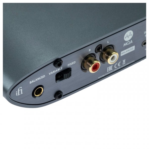 iFi Audio ZEN DAC 3 Desktop DAC and Headphone Amp - Inputs and outputs detail shot