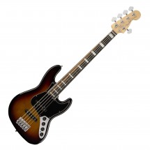 Fender American Elite Jazz Bass V 5-String Ebony, 3-T Sunburst