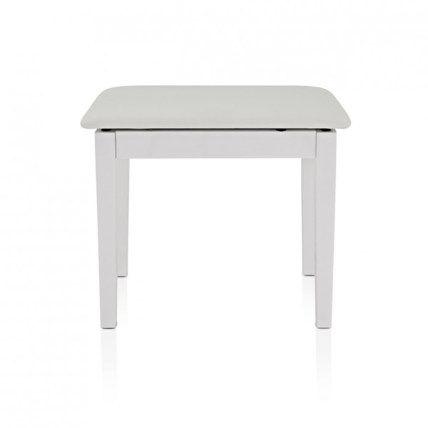 Piano Stool with Storage by Gear4music, White