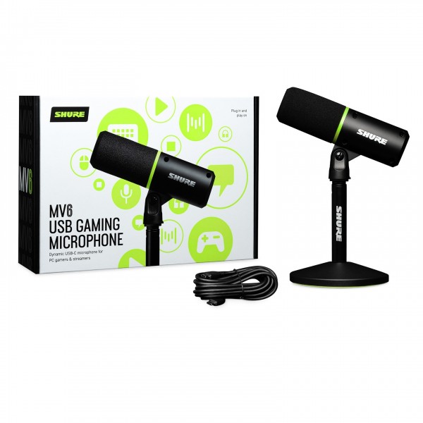 【激安】SHURE MV6 USB Gaming Microphone Shure MV6 USB Gaming Microphone | Gear4music