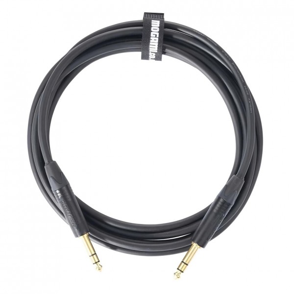 Mogami 3m TRS - TRS Jack Cable with Neutrik Black and Gold Connectors - Coiled