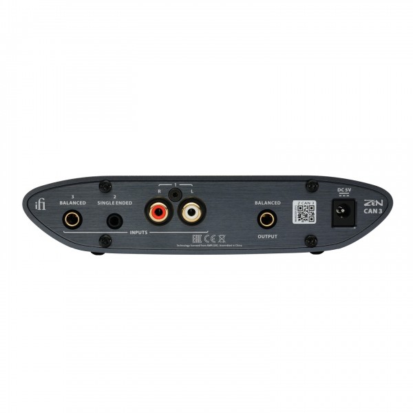 iFi Audio ZEN CAN 3 Desktop Headphone Amp, Rear View
