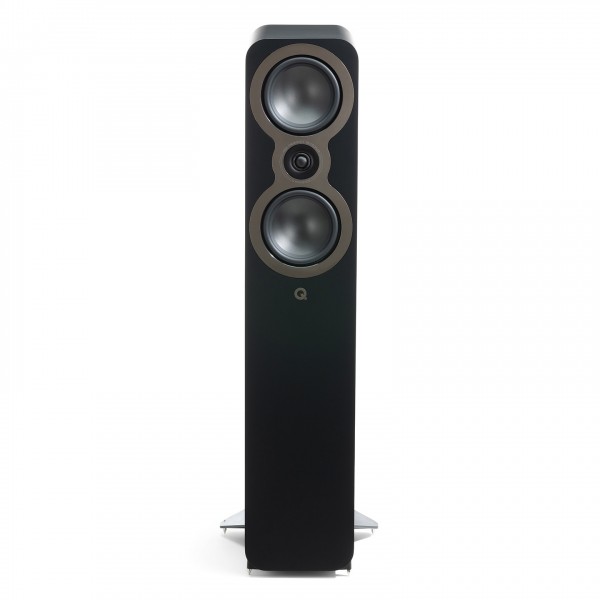 Q Acoustics 3050c Floorstanding Speakers (Pair), Satin Black Front View 2