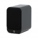 Q Acoustics 3010c Bookshelf Speaker, Black with grille attached