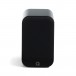 Q Acoustics 3010c Bookshelf Speaker, Black front view with grille attached