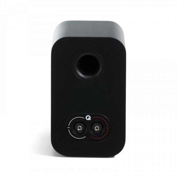 Q Acoustics 3010c Bookshelf Speaker, Black rear view