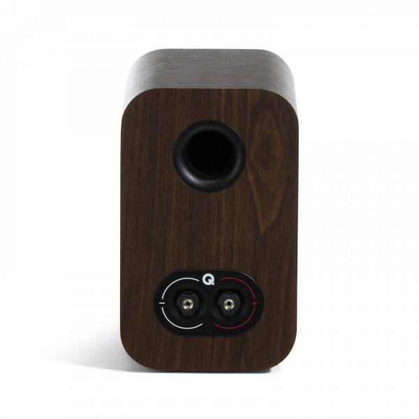 Q Acoustics 3010c Bookshelf Speaker, Walnut rear view