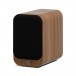 Q Acoustics 3010c Bookshelf Speaker, Oak angled with grille attached