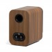 Q Acoustics 3010c Bookshelf Speaker, Oak rear view angled