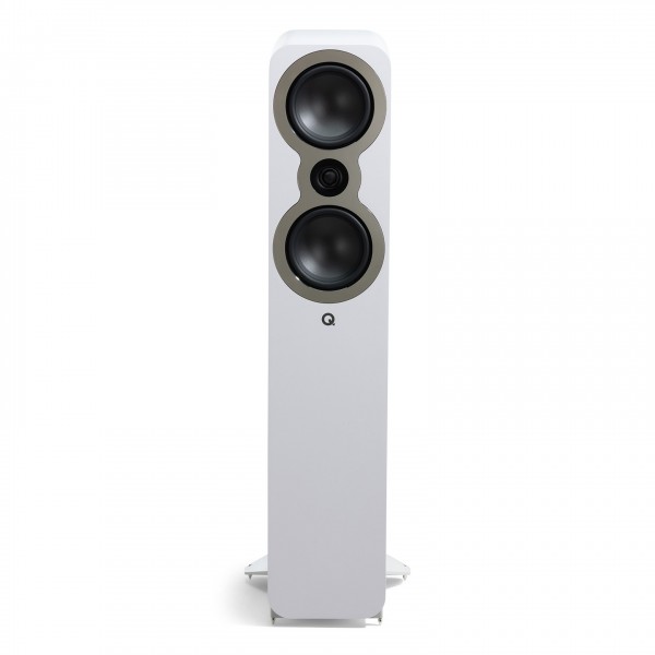 Q Acoustics 3050c Floorstanding Speakers (Pair), Satin White Front View 2