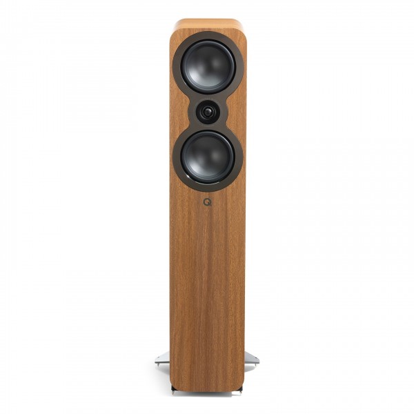 Q Acoustics 3050c Floorstanding Speakers (Pair), Pin Oak Front View 2
