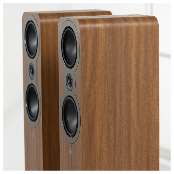 Q Acoustics 3050c Floorstanding Speakers (Pair), Pin Oak Lifestyle View 4