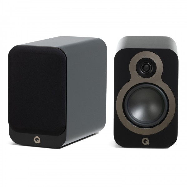 Q Acoustics 3030c Bookshelf Speakers (Pair), Satin Black