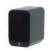 Q Acoustics 3030c Bookshelf Speaker, Satin Black with grille attached