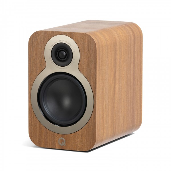 Q Acoustics 3030c Bookshelf Speaker, Pin Oak