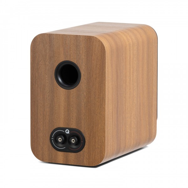 Q Acoustics 3030c Bookshelf Speaker, Pin Oak rear view