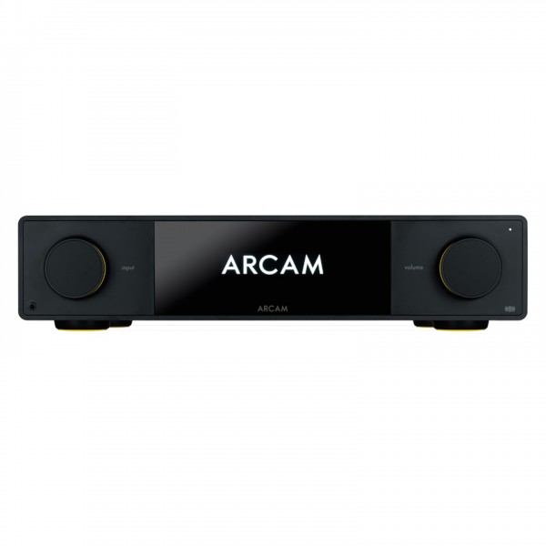 Arcam Radia SA35 Streaming Integrated Amplifier, Black Front View 2