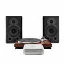 Audio Technica AT-LPW50BTRW with WiiM Amp Silver & Wharfedale Diamond 9.1 Hi-Fi Bundle