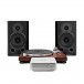 Audio Technica AT-LPW50BTRW with WiiM Amp & Wharfedale Diamond 9.1 Hi-Fi Bundle Front View