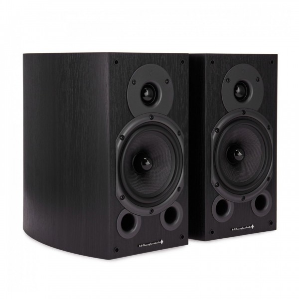 Wharfedale Diamond 9.1 Bookshelf Speakers (Pair), Black Front View