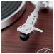 Audio Technica AT-LPW50BTRW Wireless Belt-Drive Turntable, Rosewood - Detail Photograph